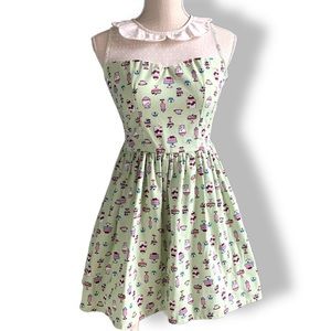 Charming Green Sleeveless Dress